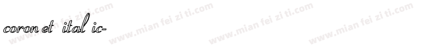 coronet italic字体转换